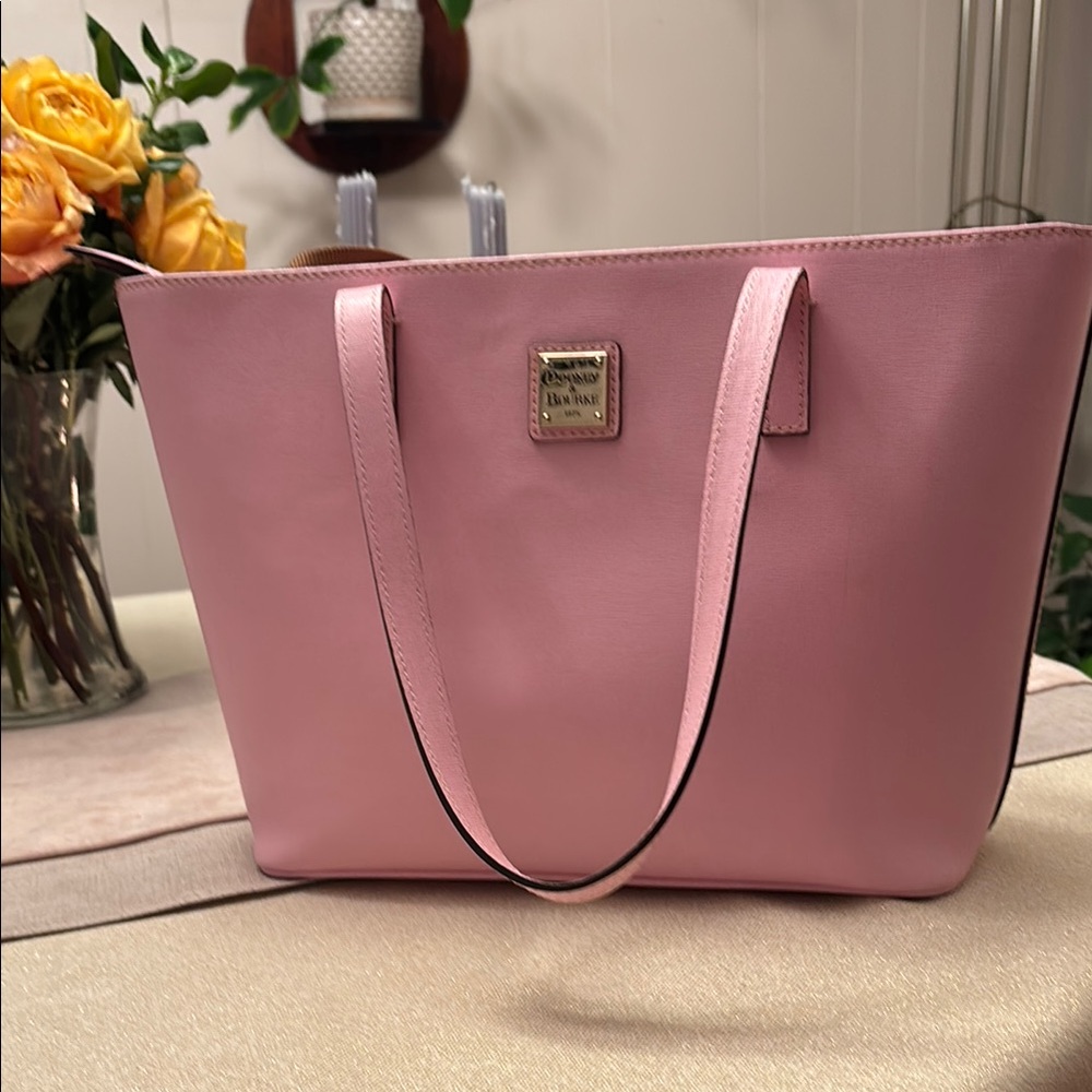 Dooney & Bourke Pink Tote Bag with Matte Finish